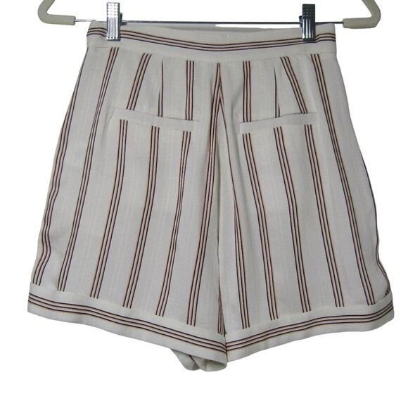 JOIE NWT Striped Carvel  Shorts Cream Porcelain Beach Coastal Preppy 2 MSRP $178 - Picture 3 of 8